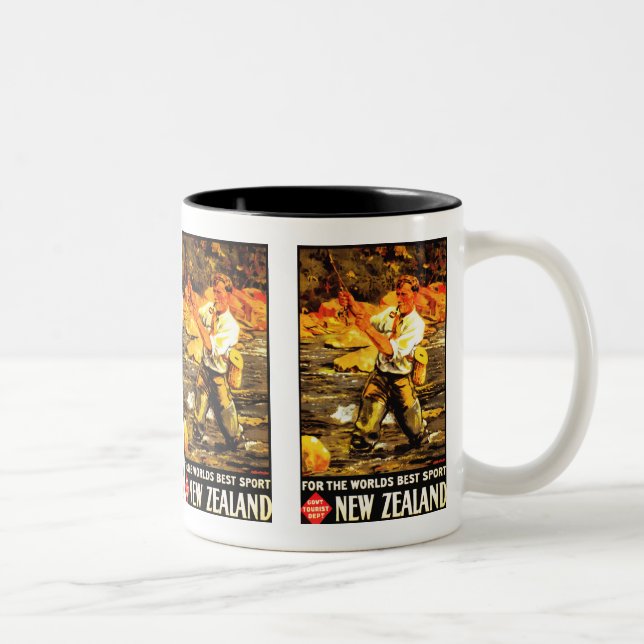 For The World's Best Sport ~ New Zealand Two-Tone Coffee Mug (Right)