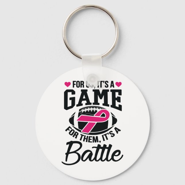 For Them Breast Cancer Awareness  Key Ring (Front)