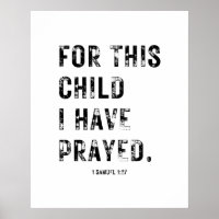 For This Child I Have Prayed Poster