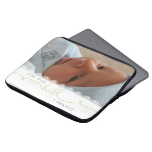 For this Child I Prayed - 1 Samuel 1:27 Laptop Sleeve