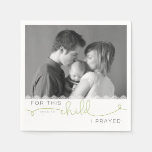 For this Child I Prayed - 1 Samuel 1:27 Napkin