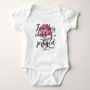 For This Child I Prayed - Bible Verse Baby Bodysuit