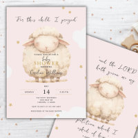 For This Child I Prayed Religious Pink Lamb Girl