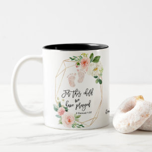 For This Child We Have Prayed Bible Verse Two-Tone Coffee Mug