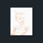 For this Child We have Prayed Photo  Canvas Print<br><div class="desc">Baby Photo.  Gold Text.  Prayer for child.</div>