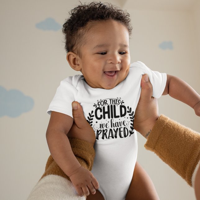 For This Child We Prayed Baby Bodysuit (Creator Uploaded)