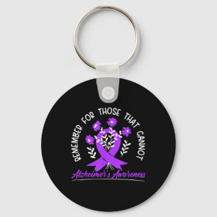 For Those Cannot Flower Ribbon Alzheimerheimer Awa Key Ring