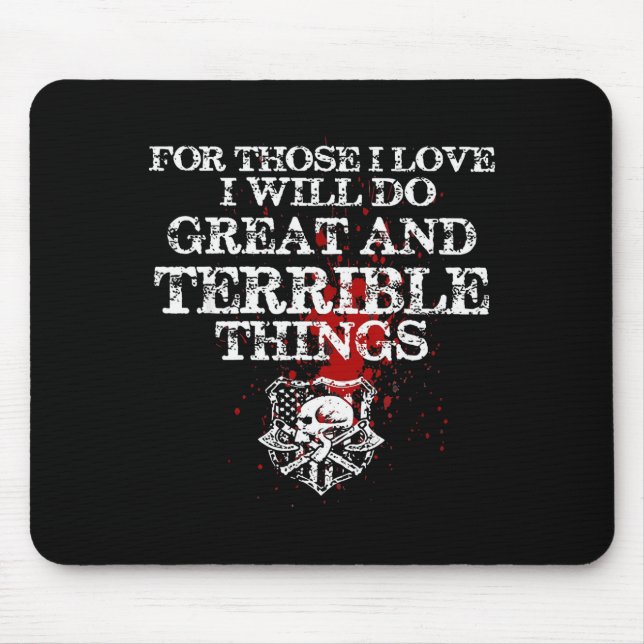 For Those I Love I Will Do Great And Terrible Thin Mouse Mat (Front)