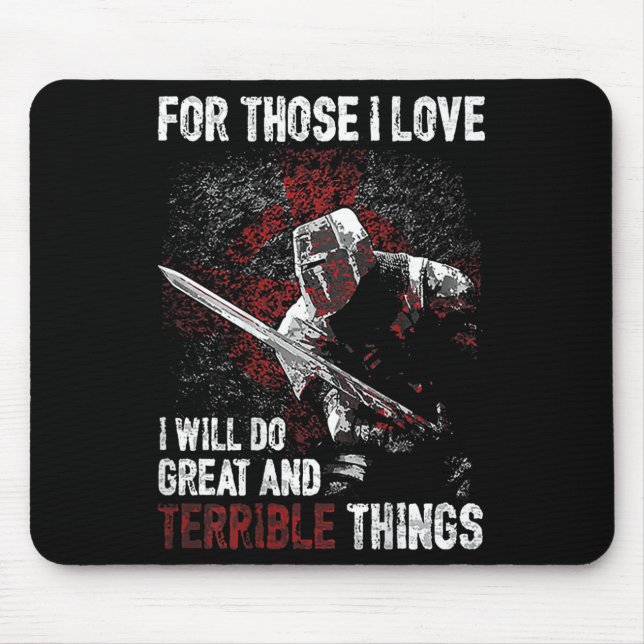 For Those I Love I Will Do Great And Terrible Thin Mouse Mat (Front)