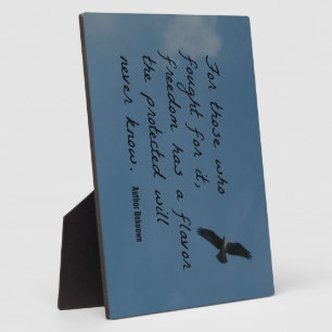 For those who fought for it, freedom has a flavour plaque