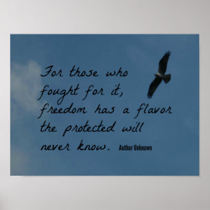 For those who fought for it, freedom has a flavour poster