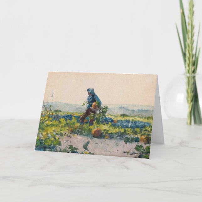 For to Be a Farmer’s Boy | Winslow Homer Card (Front)