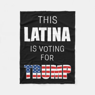 For Trump 2020 Election President Hispanic Women Fleece Blanket