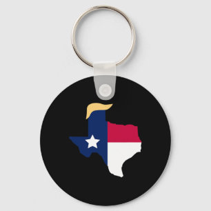 For Trump 2020 Election Texas Flag Trump Hair Key Ring