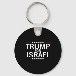 For Trump 2020 Hebrew Rally Sign-jewish Israel Key Ring