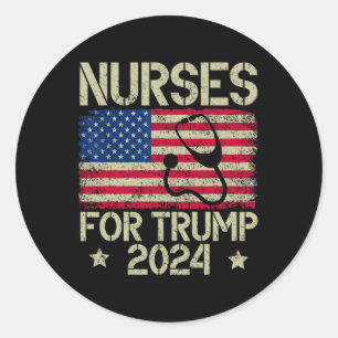 For Trump 2024 American Flag Trump Usa Flag Classic Round Sticker