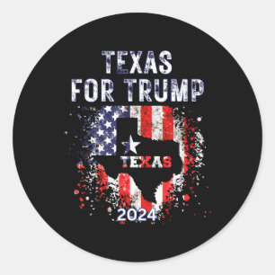 For Trump 2024 American Flag - Vintage Classic Round Sticker