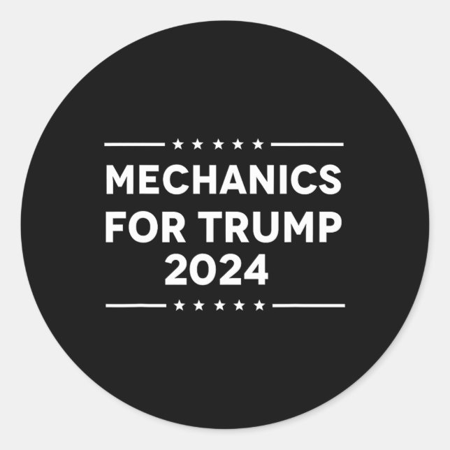 For Trump 2024  Classic Round Sticker (Front)