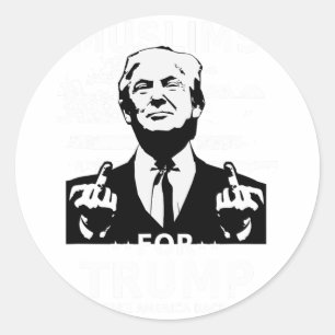 For Trump 2024 Conservative Funny Election 45 47 Classic Round Sticker