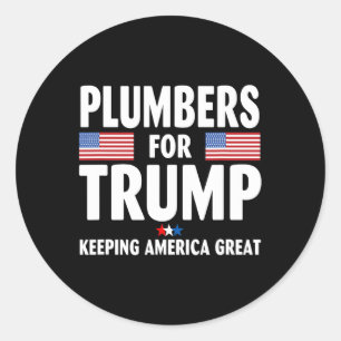 For Trump 2024 Keeping America Great Us Flag  Classic Round Sticker