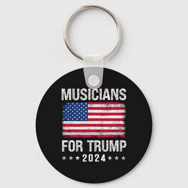 For Trump 2024  Key Ring (Front)