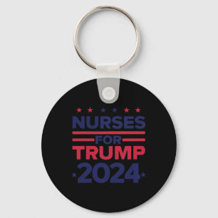 For Trump 2024 Nurses Support Trump 2024 Us Flag Key Ring