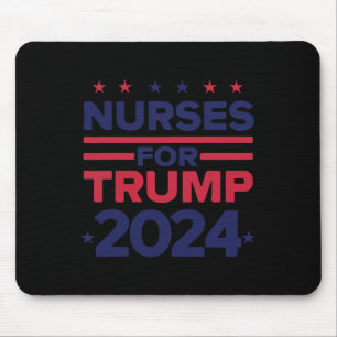 For Trump 2024 Nurses Support Trump 2024 Us Flag Mouse Mat