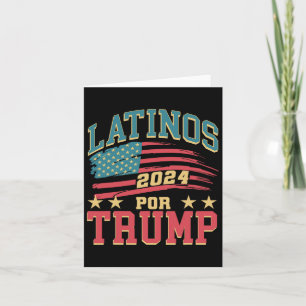 For Trump 2024 President Election Hispanic Latina Card