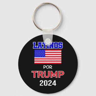 For Trump 2024 Pro Trump Gift - Latinos Por Trump Key Ring