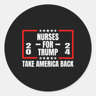 For Trump 2024 Take America Back Classic Round Sticker