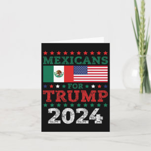 For Trump 2024 Take America Back Mexico Usa Flag Card