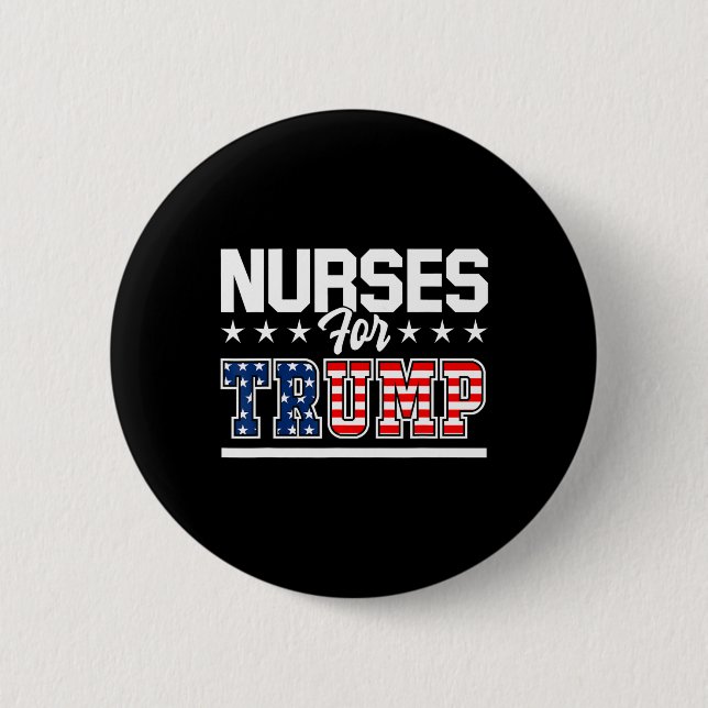 For Trump America President 2020 Duty Scrubs  6 Cm Round Badge (Front)