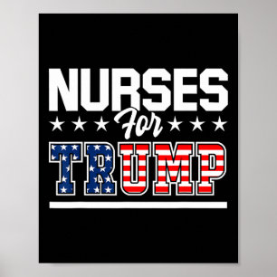 For Trump America President 2020 Duty Scrubs Poster