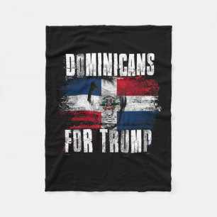 For Trump American Dominican Republic Patriotic Fleece Blanket