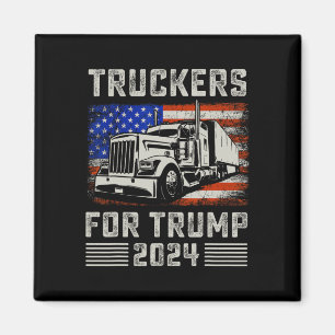For Trump American Flag - Trump 2024 Vintage Magnet