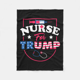 For Trump - Conservative Republican Nurses Support Fleece Blanket