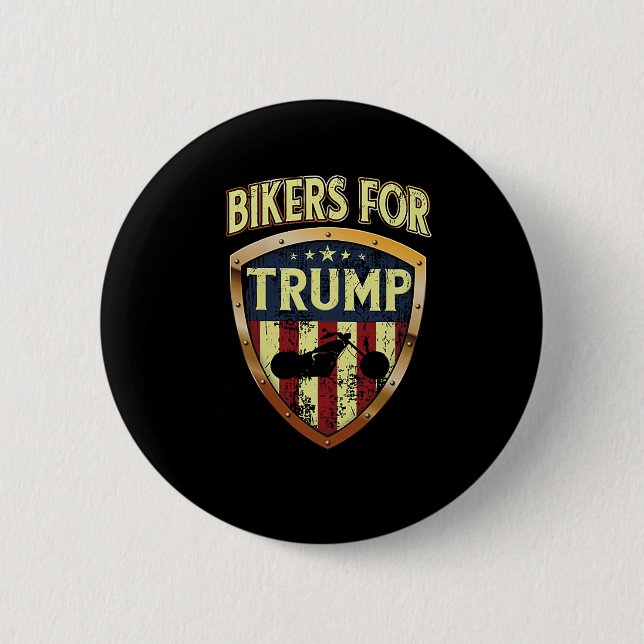 For Trump Funny Biker Gift Tee  6 Cm Round Badge (Front)