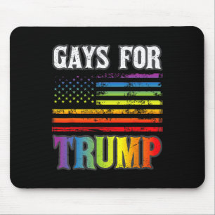 For Trump Lgbt Pride Gay Rainbow Flag Vote Republi Mouse Mat