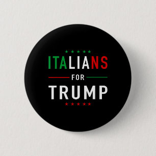 For Trump Tee Pro Trump Italiano Supporter  6 Cm Round Badge