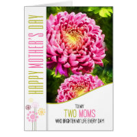 for Two Moms on Mother's Day Pink Dahlia Garden