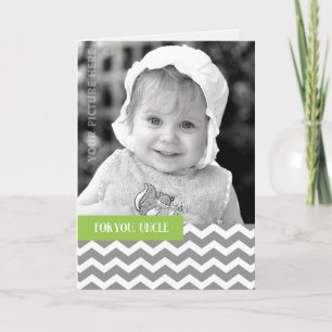 For Uncle on Father's Day Custom Photo  Card