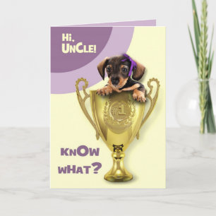 For Uncle on Father's Day. Cute Puppy  Card