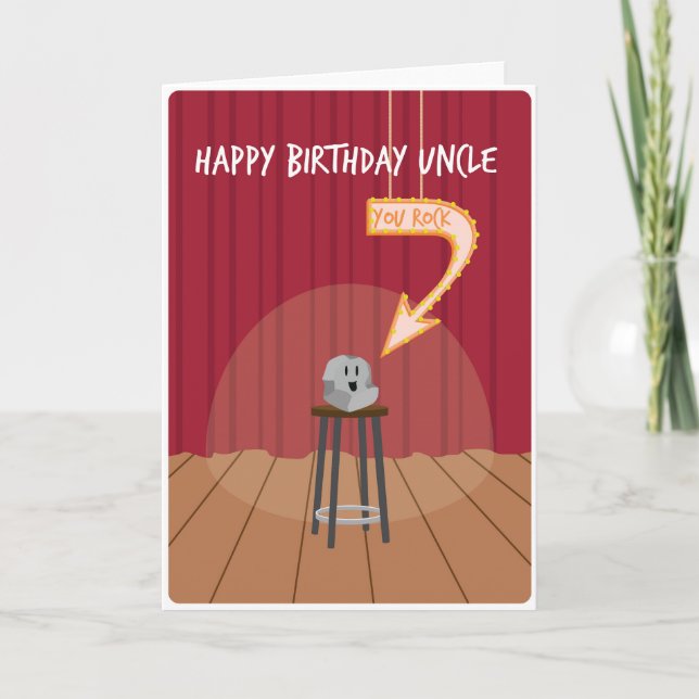 For Uncle You Rock Birthday Card (Front)