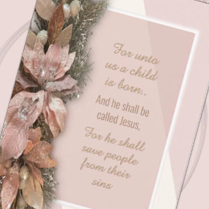 For Unto Us a Child is Born Christmas Card