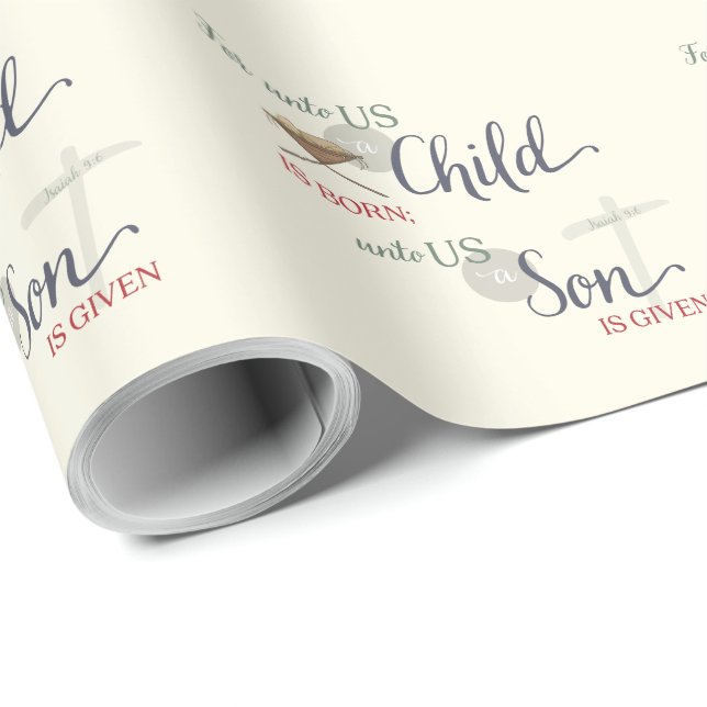 For Unto us a Child is Born Wrapping Paper (Roll Corner)