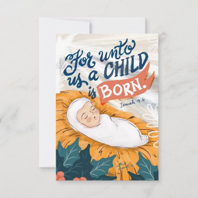 For Unto Us Christmas Card (Front)