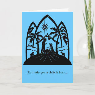 For unto you a child is born... holiday card