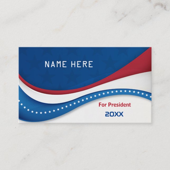For USA President 2016 Business Card (Front)