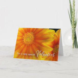 For Volunteer Thank You Gazania Flowers Card