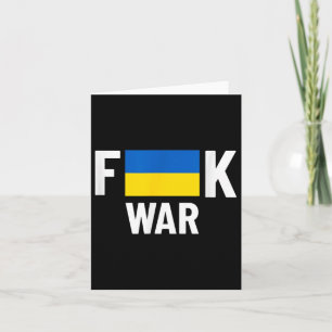For War In Ukraine Flag Card
